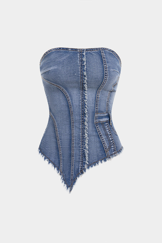 Rogue Denim Corset Top