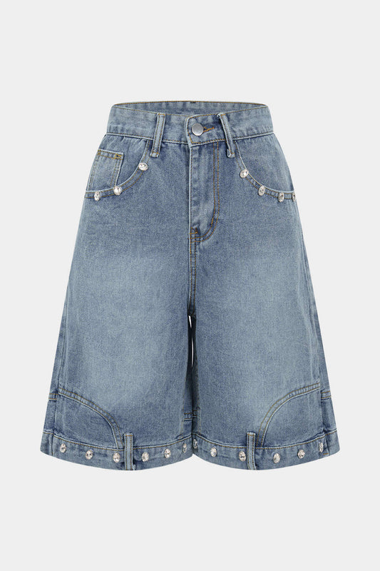 Urban Crystal Baggy Denim Shorts