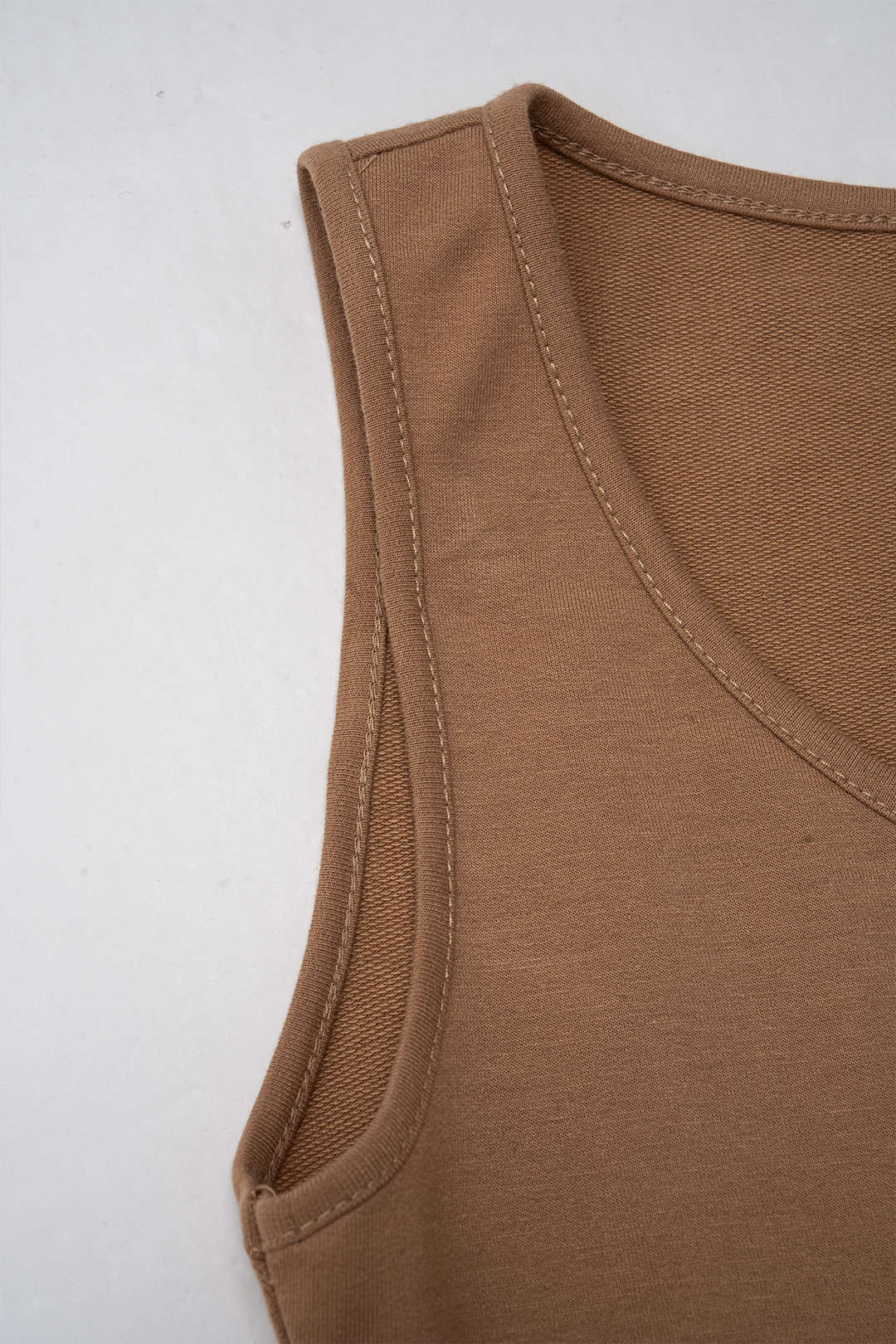 Conjunto de top de manga larga y mono sin mangas de talla grande en color liso