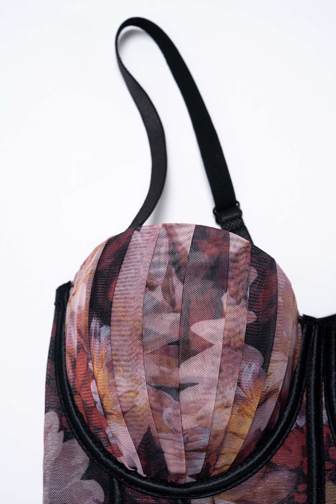 Floral Mesh Corset Top