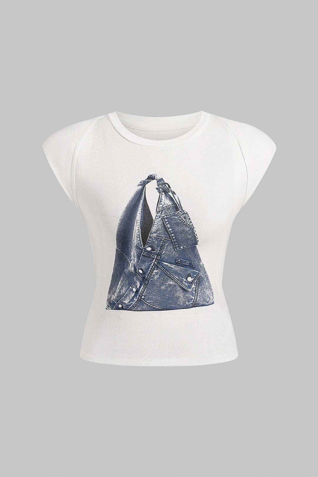 Vintage Denim Bag Graphic Baby Tee