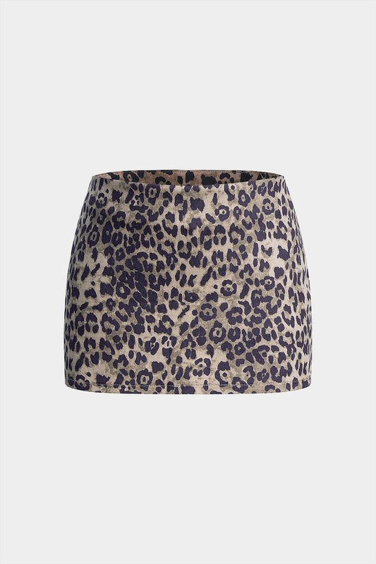 Wild Muse Leopard Mini Skirt