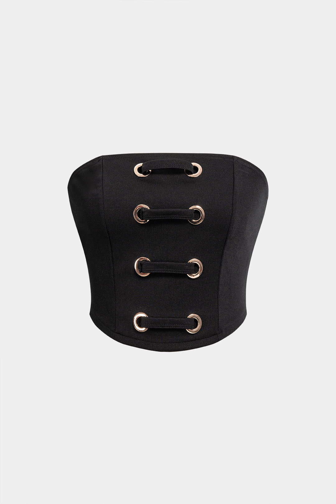 Noir Lace-Up Corset Top