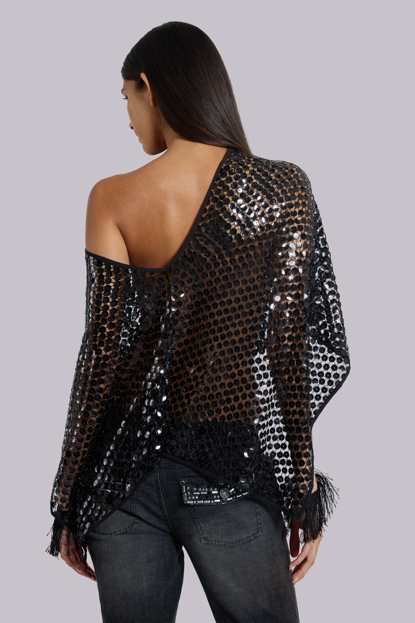 Midnight Sparkle Asymmetric Top