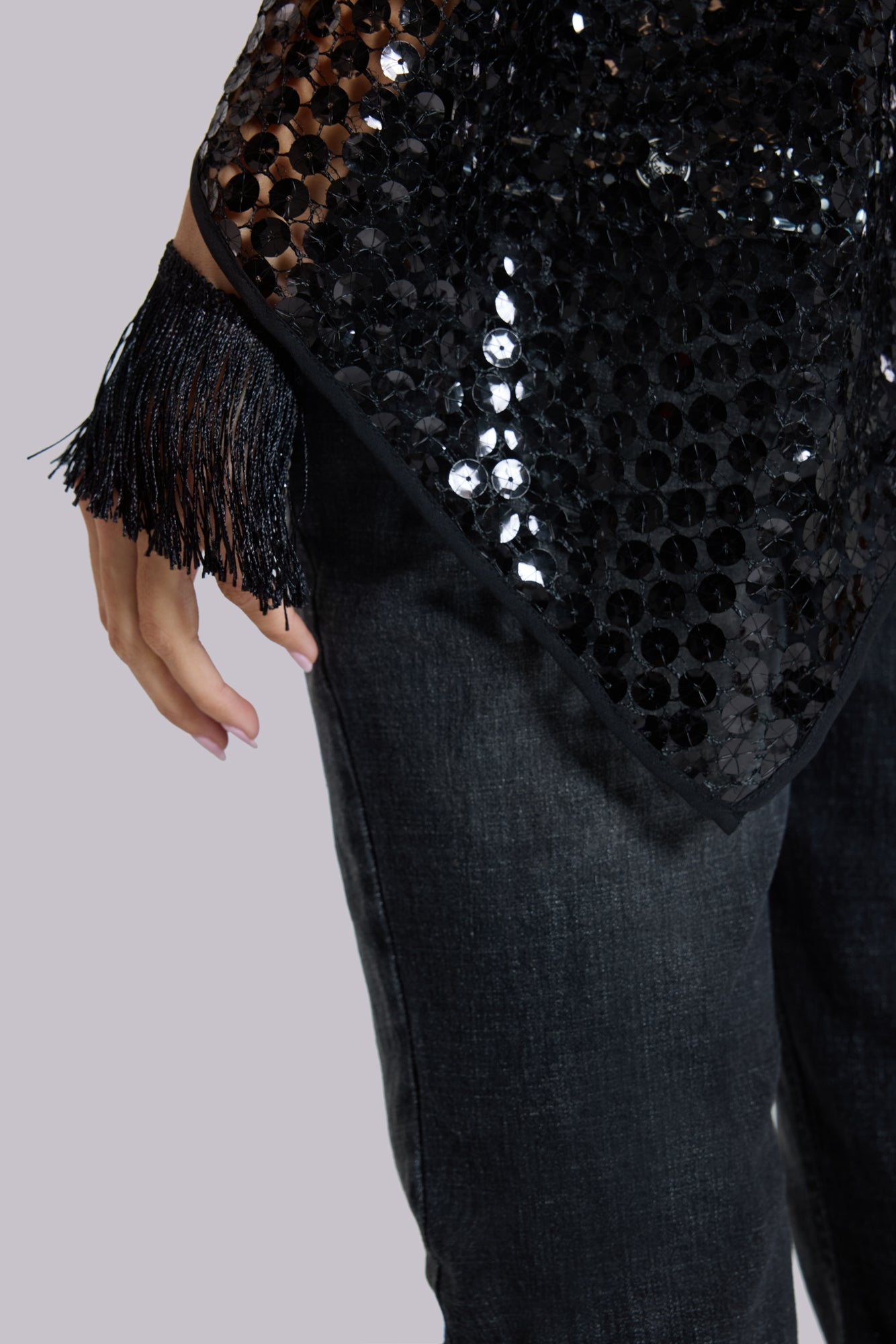 Midnight Sparkle Asymmetric Top