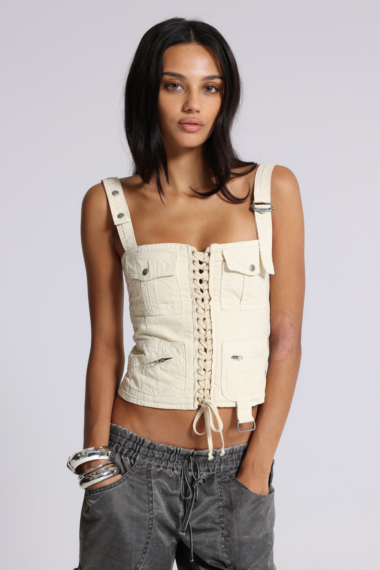 Desert Utility Corset Top