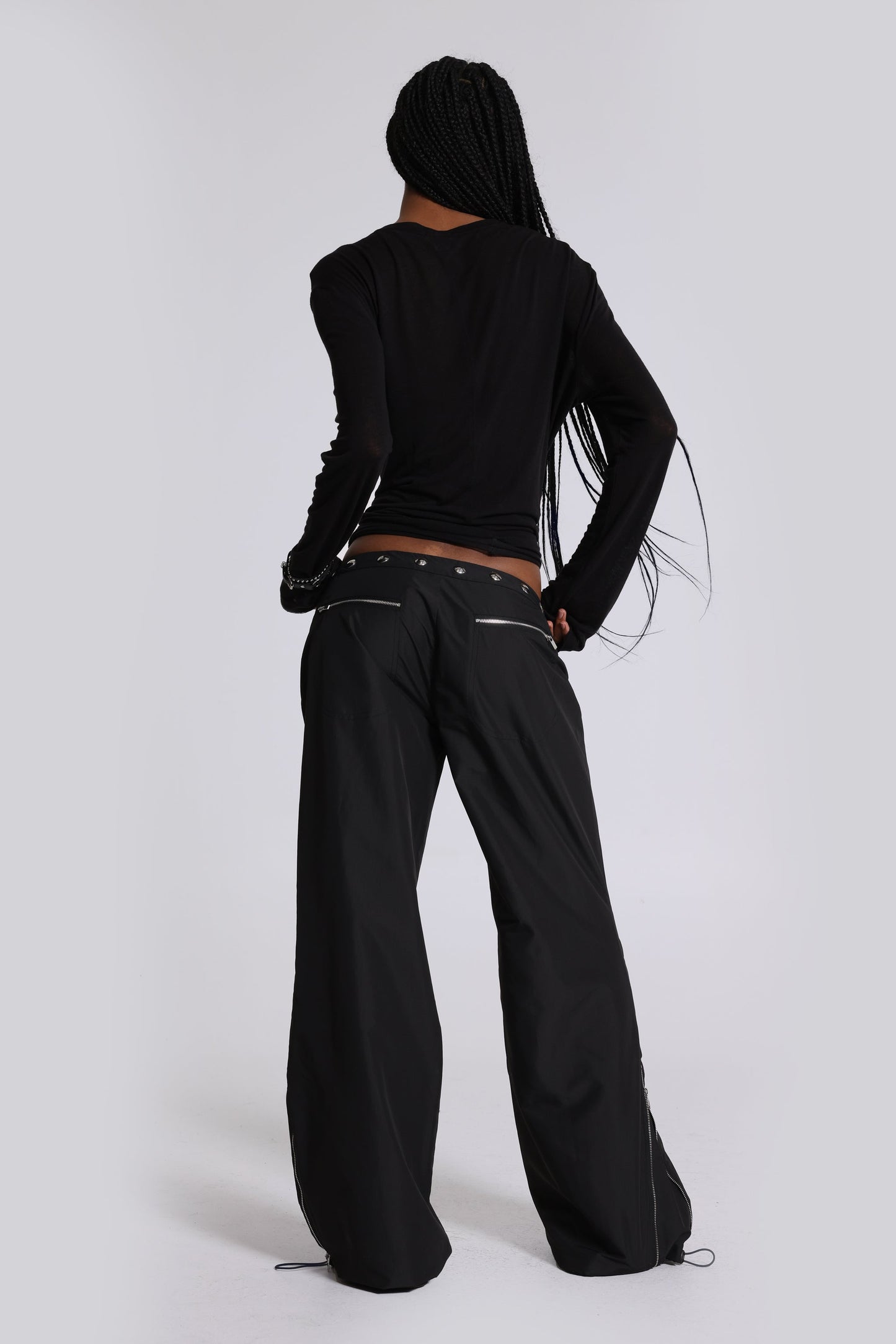 Shadow Zipper Baggy Pants