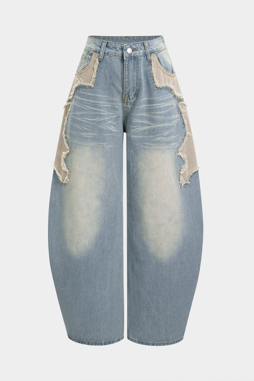 Riot Patchwork Baggy Jeans